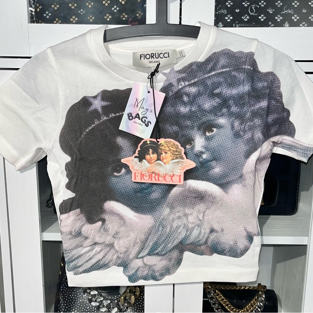 Fiorucci: Enlarged Angels Baby T-Shirt (White)